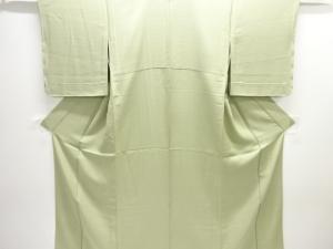 未使用品　横段織出し一ツ紋単衣色無地着物